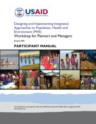 USAID Integrated PHE Projects Workshop Participants Manual