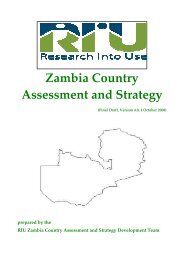Zambia Country Assessment and Strategy - NTBC was