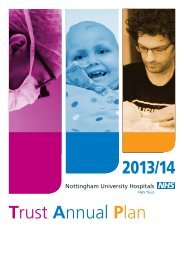 Annual Plan 2013/14 - Nottingham University Hospitals NHS Trust