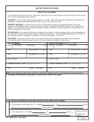 DD Form 2873, Military Protective Order, April 2004