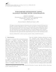 parameter estimation using kalman filters with constraints