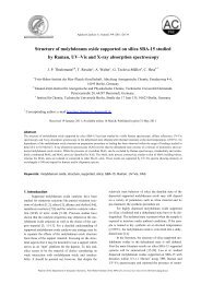 Structure of molybdenum oxide supported on silica SBA-15 studied ...