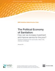 The Political economy of Sanitation: - WSP