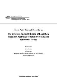 The structure and distribution of household wealth in Australia ...