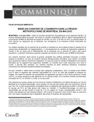 MISES EN CHANTIER DE LOGEMENTS DANS LA RÃGION ... - SCHL