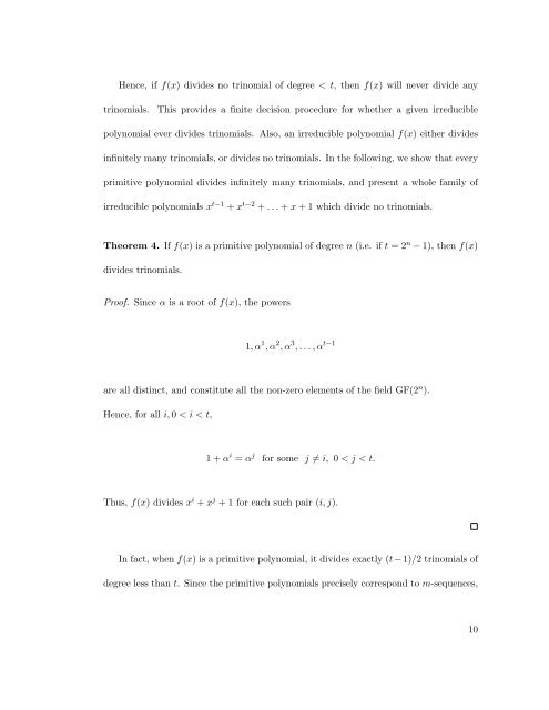 Irreducible Polynomials Which Divide Trinomials Over GF(2). - The ...