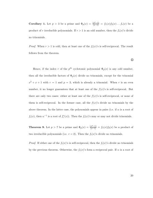 Irreducible Polynomials Which Divide Trinomials Over GF(2). - The ...