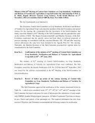 Minutes of the 64th Meeting of Central Sub ... - SeedNet India