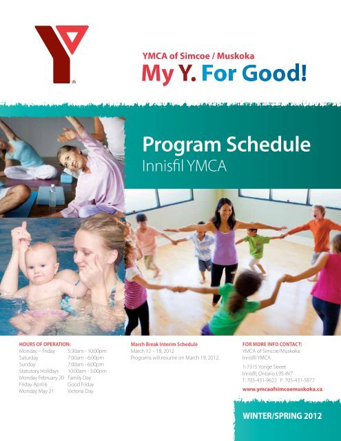Program Schedule - YMCA of Simcoe/Muskoka