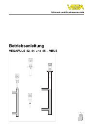 VEGAPULS 42, 44 und 45 - VBUS - VEGA Grieshaber KG