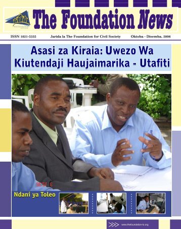 Foundation Newsletter KISWA.indd - The Foundation for Civil Society