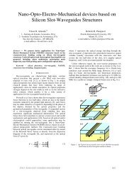 Nano-Opto-Electro-Mechanical devices based on Silicon Slot ...