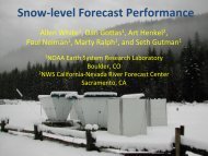 Performance measure for snow level & Next Steps (A. White)