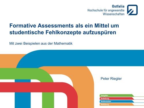 Riegler: Formative Assessments als ein Mittel um studentische ...