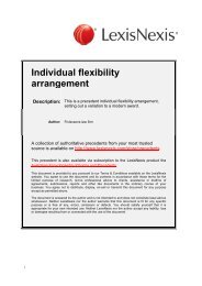 Individual flexibility arrangement - LexisNexis