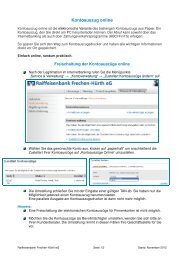 Anleitung Kontoauszug online - Raiffeisenbank Frechen-HÃ¼rth eG