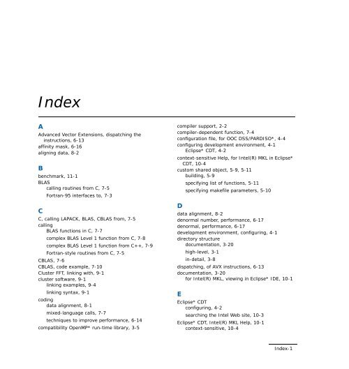 Intel(R) Math Kernel Library for Linux* OS User's Guide