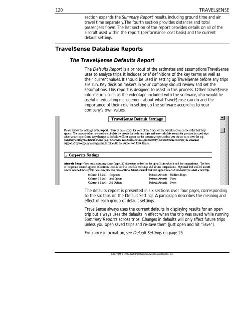 Travel$ense User's Guide (PDF, 139 MB) - NBAA