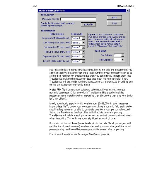 Travel$ense User's Guide (PDF, 139 MB) - NBAA