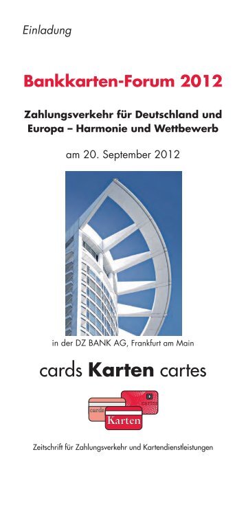 cards Karten cartes - Fritz Knapp Verlag GmbH und Verlag Helmut ...