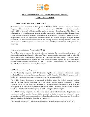 Terms of Reference CPAP Moldova Evaluation - unfpa