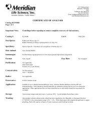 certificate of analysis - Antibodies, Antigens, Blocking agents from ...