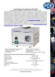 Transformador de aislamiento PKT-2240 - PCE Ibérica