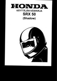 SRX50 Shadow 1999-2001 omistajan kÃ¤sikirja (.pdf, 1.32 MB) - Honda