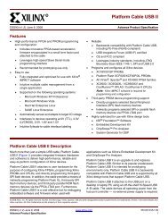 Xilinx DS593, Platform Cable USB II, Data Sheet