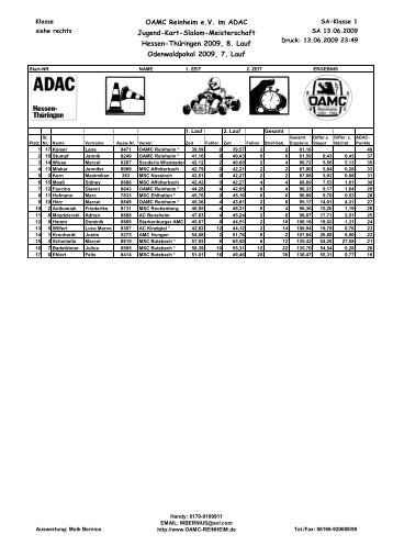 OAMC Reinheim e.V. im ADAC Jugend-Kart-Slalom-Meisterschaft ...