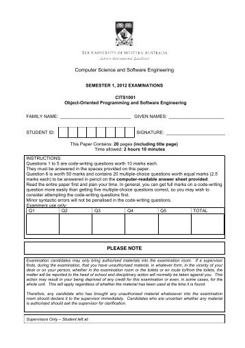 Computer Science and Software Engineering ... - Undergraduate