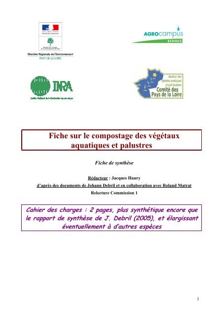 Fiche sur le compostage des vÃ©gÃ©taux aquatiques et palustres