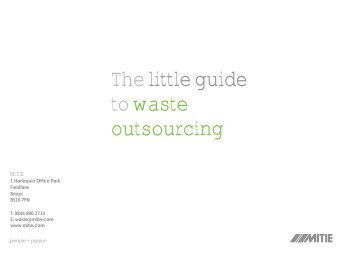 MITIE Little Guide to Waste Outsourcing