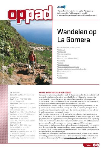 Wandelen op La Gomera - Op Pad