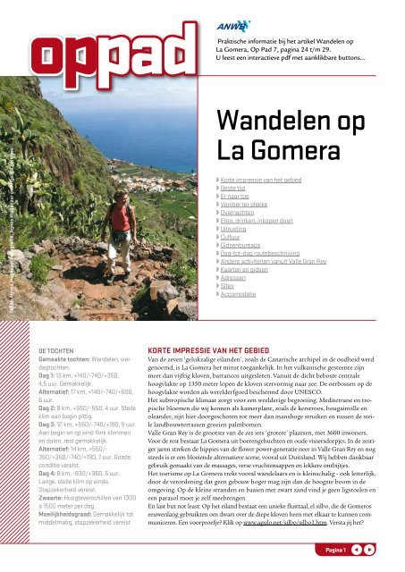Wandelen op La Gomera - Op Pad
