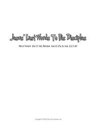 Jesus' Last Words To His Disciples - Calvary Curriculum
