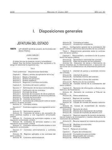 Ley 30/2007 de Contratos del Sector PÃƒÂºblico