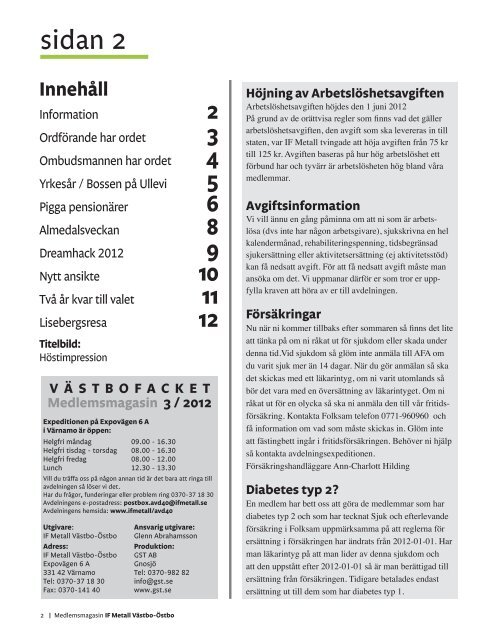 Medlemsmagasin 2012 3 - IF Metall