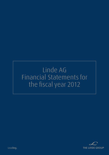 Linde AG Financial Statements for - Linde Gas