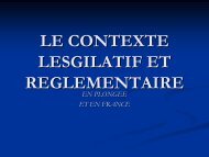 Le contexte législatif et réglementaire format PDF - Commission ...
