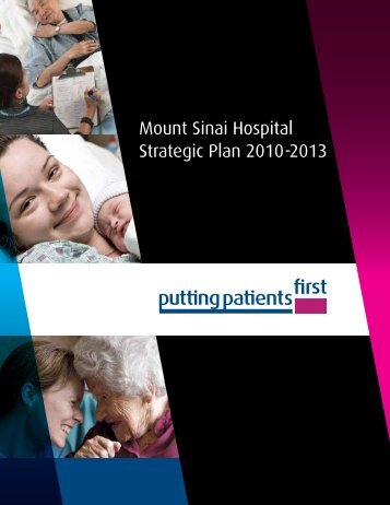 Mount Sinai Hospital Strategic Plan 2010-2013
