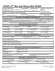 TOMCAT Rat and Mouse Bait MSDS