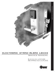 Electronic Stand-Alone Locks Service Manual - Best Access Systems