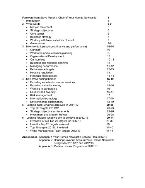 YHN Delivery Plan 2012-13 - Your Homes Newcastle