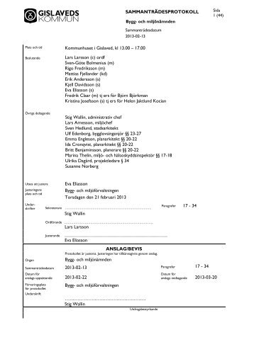 Bygg- och miljÃ¶nÃ¤mndens protokoll 2013-02-13.pdf - Gislaveds ...