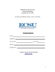 Student Handbook - Elizabeth City State University