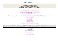 LISTE DES APPLICATIONS DE GEOMEMBRANES ... - Asqual