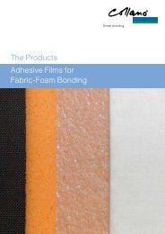 Adhesive Films for Fabric-Foam Bonding The Products - Collano
