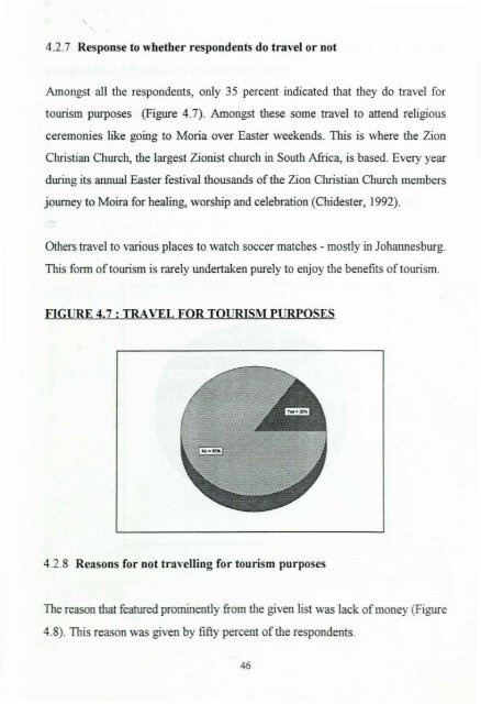 TOURISM CONSTRAINTS OF UMLAZI TOWNSHIP RESIDENTS ...