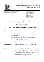 Rationale Erwartungen und Lernen - Wiwi Uni-Frankfurt - Goethe ...
